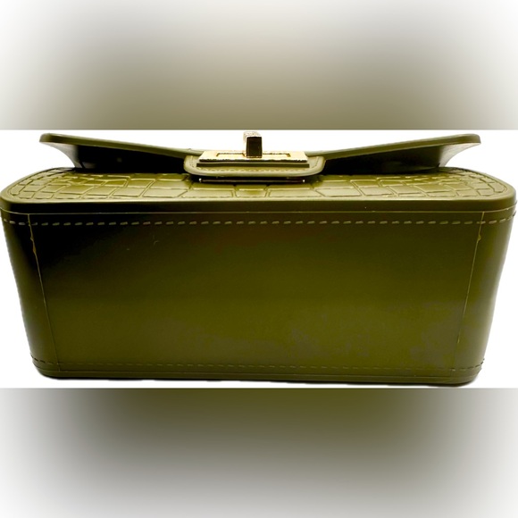 Adorable Small Dark Green Crossbody/Handbag, Good Preowned Cond, Gold Hardware - Picture 7 of 10